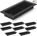 8 PCS Floor Vents Floor Registers 4x10 inch, Heavy Duty Metal Heat Air Vent Covers 4 X 10 with Rust Proof Finish for Home
