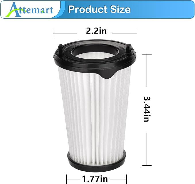 8 Pcs VAF-1TM Filter Replacement Compatible with Ergorapido Stick Vacuum EHVS2510AW VS3510AR Standard & Pet
