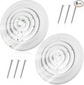 8 Pieces 8 Inch Round Diffuser HVAC Round Ceiling Vent Cover Replacement Vent Diffuser with Screws to Install
