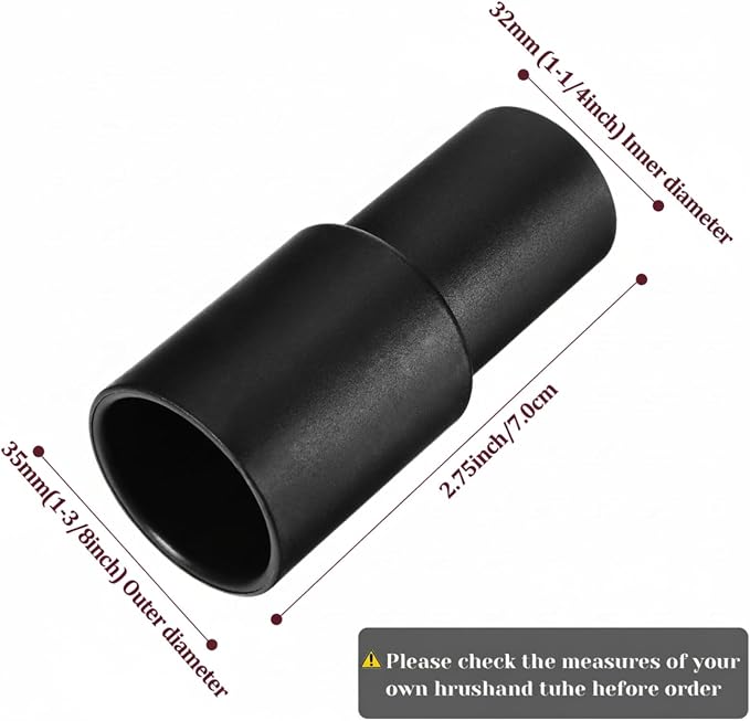 8 Pieces Cleaner Adapter 35mm (1-3/8 Inch) to 32 mm (1-1/4 Inch) for Inner Diameter 32 Brush Fit to Outer Diameter 35 Tube
