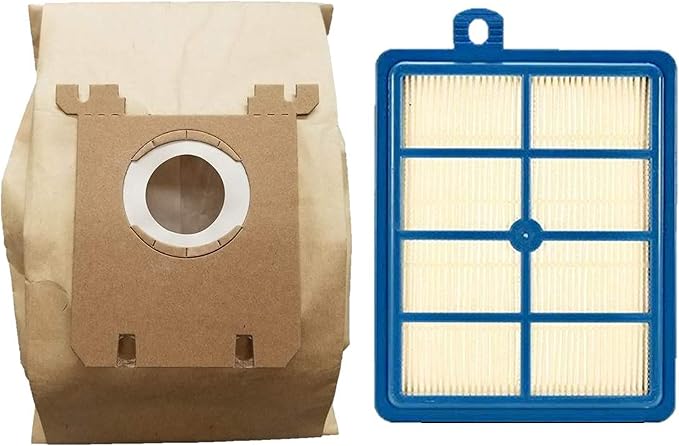 8 Replacement Type S Bags + 1 H12 HEPA Filter fits All Oxygen - Harmony - Jetmaxx - Ultra Silencer Canister Vacuum
