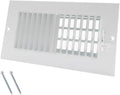 8 x 4 Inch [Duct Opening] Air Vent Covers for Wall or Ceiling - High Airflow 2 Way Steel Ventilation