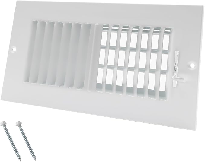 8 x 4 Inch [Duct Opening] Air Vent Covers for Wall or Ceiling - High Airflow 2 Way Steel Ventilation