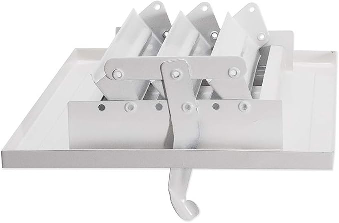 8 x 4 Inch Three-Way Ventilation Steel Sidewall/Ceiling Register, Steel Duct Opening, 61658, alternate product view 3