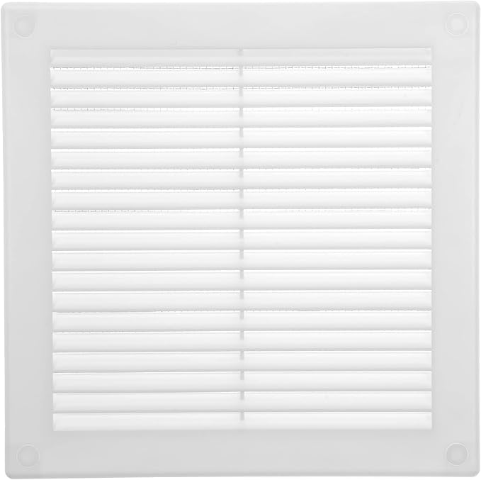 8'' x 8'' Inch White Soffit Vent Cover - Pack of 100 - Flat Square Air Vent Louver - Grille Cover, product image
