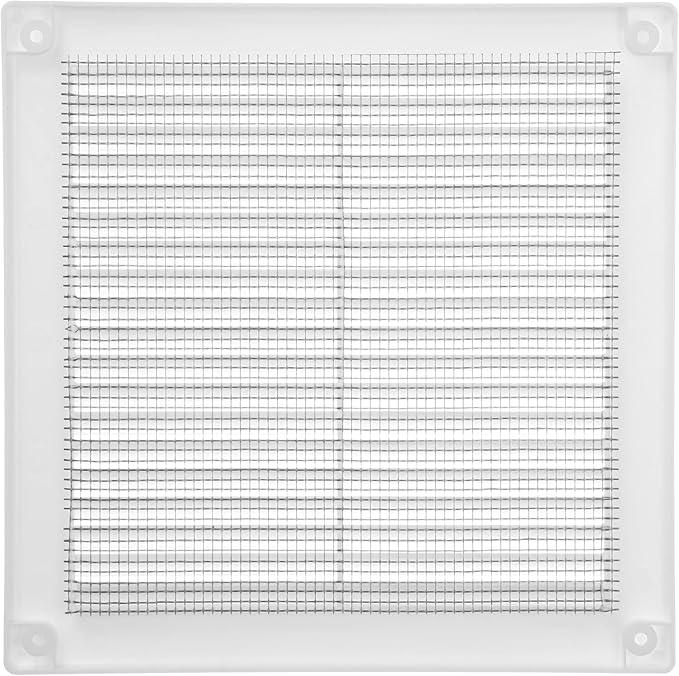 8'' x 8'' Inch White Soffit Vent Cover - Pack of 100 - Flat Square Air Vent Louver - Grille Cover, alternate product view 6