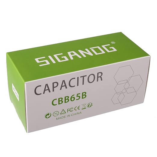 80/5 uF 80+5 MFD 370V or 440V CBB65 Dual Run Start Round Capacitor 80 5 uF MFD 370 440 Volt VAC for Condenser, alternate view