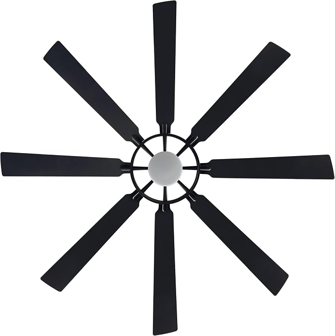 80 Inch Ceiling Fan with Lights and 3 Downrods, 8 Plywood Blades, 6-Speed Noiseless Reversible DC Motor, 3CCT, Windmill