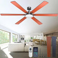 80 Inch Ceiling Fans with Lights and Remote Control, Indoor/Outdoor Flush Mount Low Profile, Commercial Reversible Dimmable