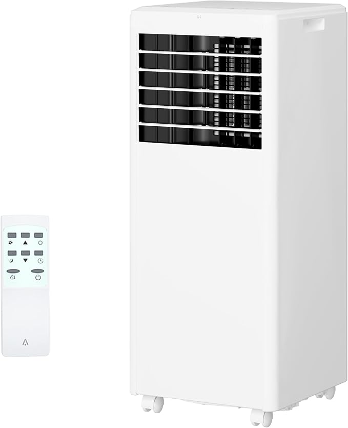 8000 BTU 3-in-1 Portable Air Conditioner – Efficient Cooling, Dehumidifier & Fan – Ultra Quiet Operation for Rooms Up to 350