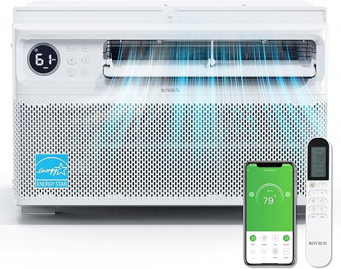8000 BTU Inverter Window Air Conditioner with WiFi, Energy-Star Window AC Unit with Remote & App Control, product image