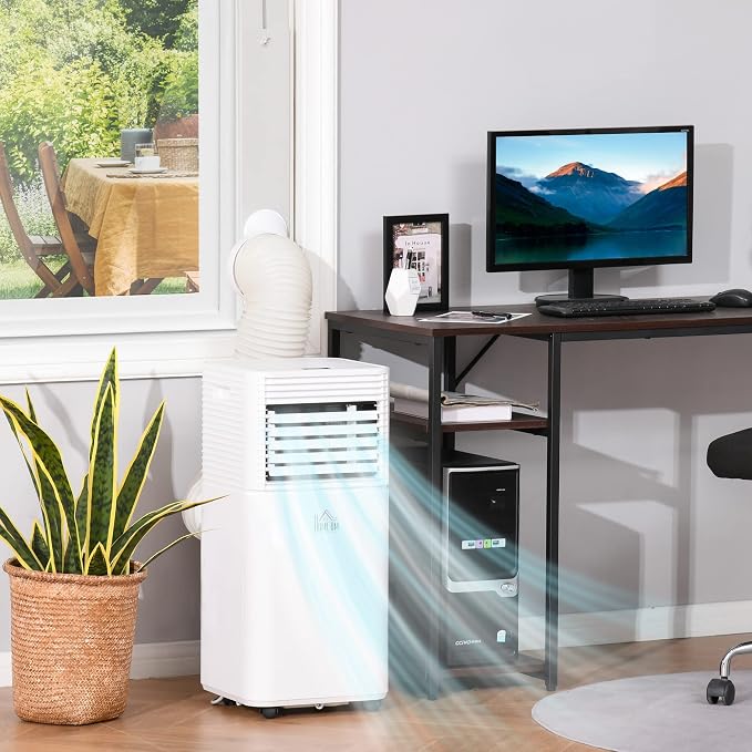 8000 BTU Mobile Portable Air Conditioner for Rooms Up to 344 Sq.Ft., 3-in-1 AC Unit with Dehumidifier, Cooling Fan, Remote