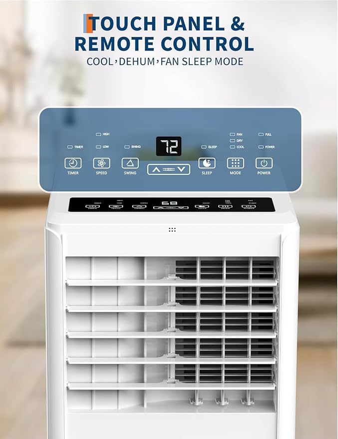 8000 BTU Portable Air Conditioner, 3 in 1 AC Unit Built-In Cool, Dehumidifier & Fan for Rooms Up to 350 Sq.Ft, alternate