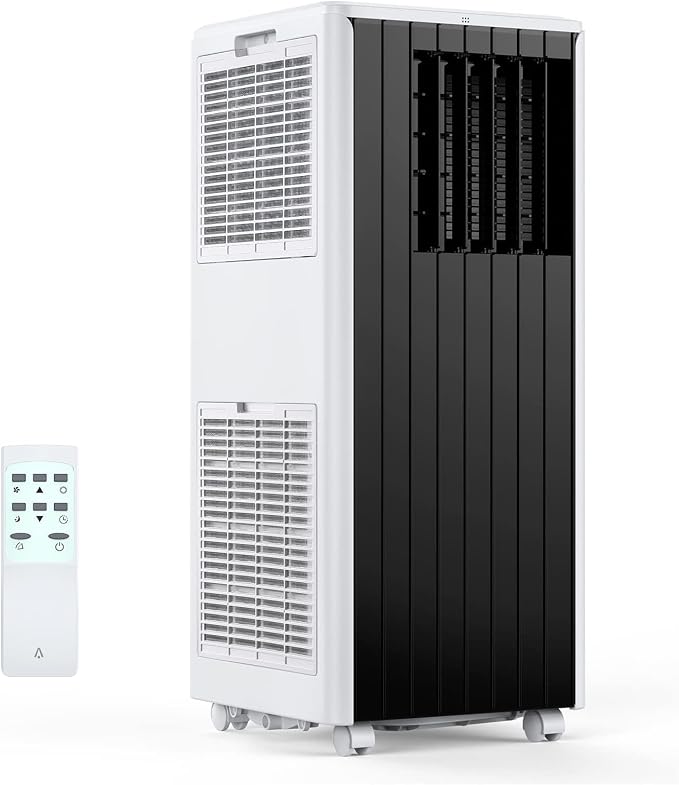 8000 BTU Portable Air Conditioner, 3 in-1 AC Unit with Fan & Dehumidifier, Quiet Cooling for Rooms Up to 350 Sq.Ft, Remote