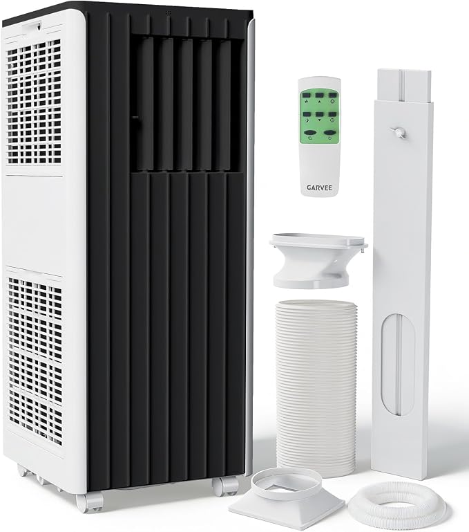 8000 BTU Portable Air Conditioner, 3-in-1 Cooling, Dehumidifier & Fan for Rooms Up to 350 Sq. Ft. | Sleep Mode |