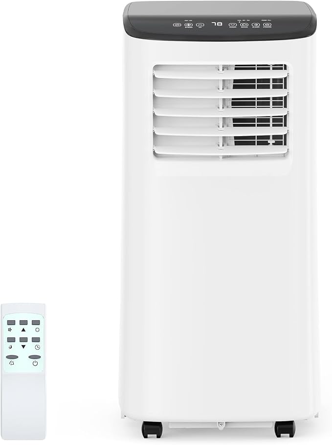 8000 BTU Portable Air Conditioner 3 in 1 Portable AC Unit Dehumidifier Fan Compact Room Air Conditioner for Bedroom Living