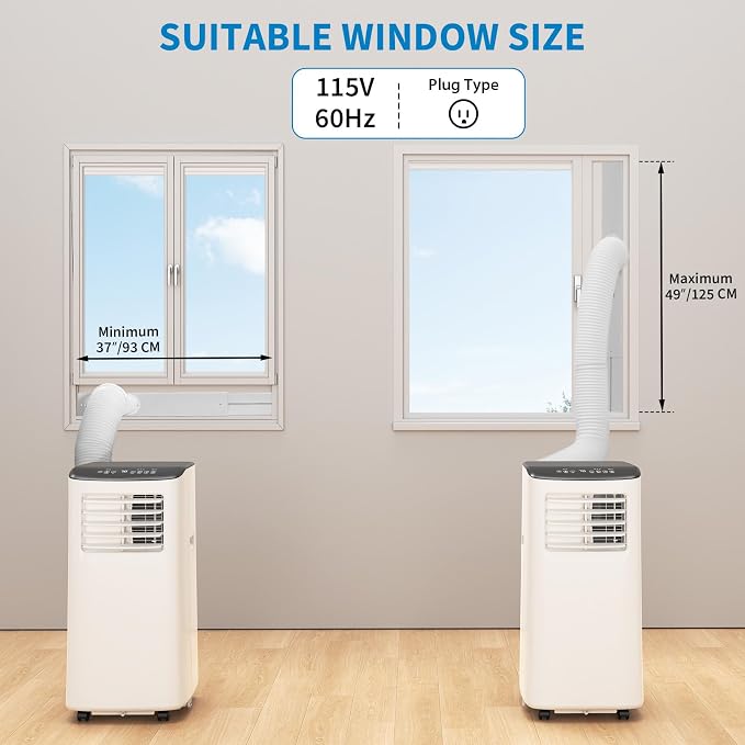 8000 BTU Portable Air Conditioner 3 in 1 Portable AC Unit Dehumidifier Fan Compact Room Air Conditioner for Bedroom Living