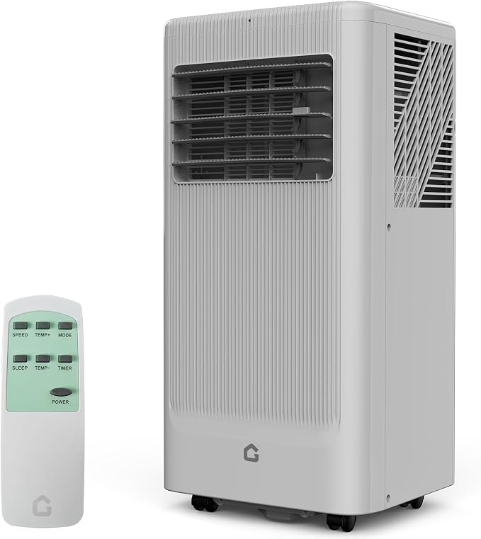 8000 BTU Portable Air Conditioner 3 Speeds & Sleep Mode, 3 in-1 Cooling AC Portable Air Conditioner for Room, Standing Air