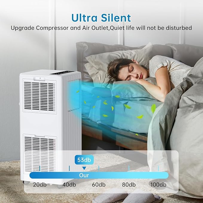 8000 BTU Portable Air Conditioner, 4-In-1 Quiet Portable AC Unit Up to 350 Sq.Ft, Portable Ac With Cooling, Fan