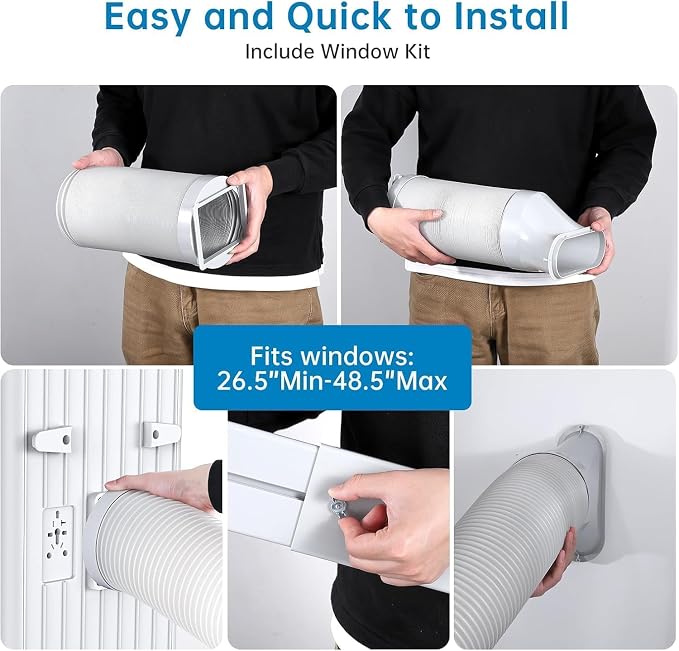 8000 BTU Portable Air Conditioner, 4-In-1 Quiet Portable AC Unit Up to 350 Sq.Ft, Portable Ac With Cooling, Fan