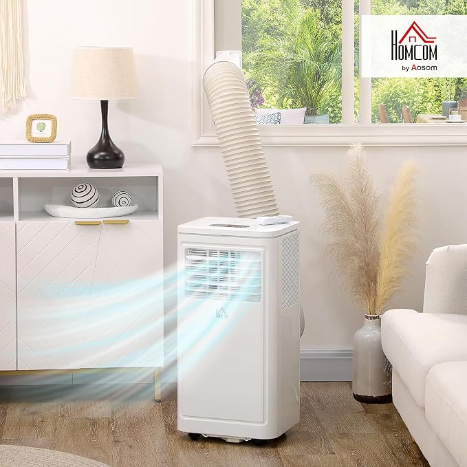 8000 BTU Portable Air Conditioner, for Rooms Up to 344 Sq. Ft., 3-in-1 Portable AC Unit with Dehumidifier, Cooling Fan