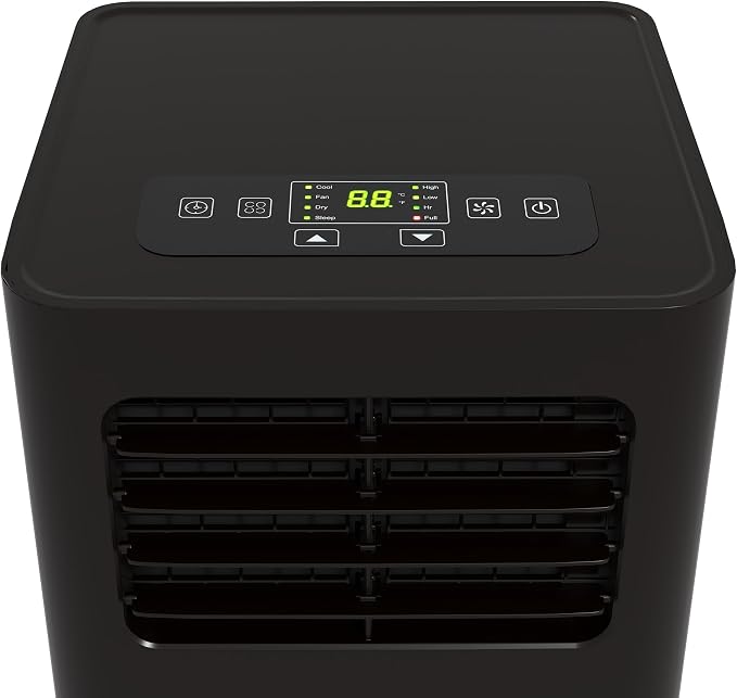 8000 BTU Portable Air Conditioner for Rooms Up to 345 Sq. Ft., 3-in-1 AC Unit with Dehumidifier, Cooling Fan, Sleep, Remote