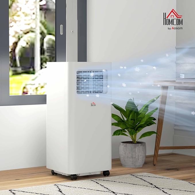 8000 BTU Portable Air Conditioner for Rooms Up to 345 Sq. Ft., 3-in-1 AC Unit with Dehumidifier, Cooling Fan, Sleep, Remote