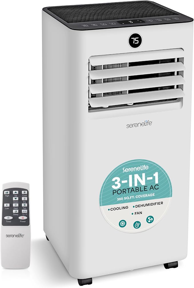 8000 BTU Portable Air Conditioner, Small AC Unit with Dehumidifier and Fan, Mini AC Unit with 350 Sq. Ft., product image