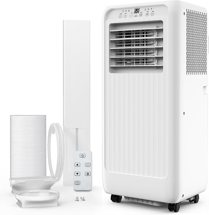 8000 BTU Portable Air Conditioners, 3 in-1 Quiet Portable AC Unit with Efficient Cooling, Remote Control, LED Touch Screen