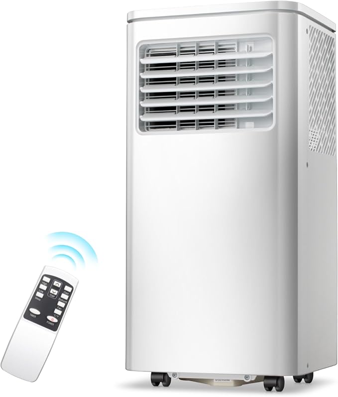 8000 BTU Portable Air Conditioners for Room up to 350 Sq. Ft,4-IN-1 Portable ac Unit with Fan Function/Dehumidifier/Remote