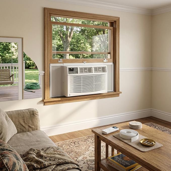 8000 BTU Smart Window Air Conditioner with WiFi & App Control, Ultra Quiet 49dB Window AC Unit Cools up to 350 Sq.ft