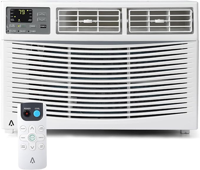 8000 BTU Window Air Conditioner, Energy Saving Window AC Unit with WiFi, Remote Control, App Control & Timer Function for