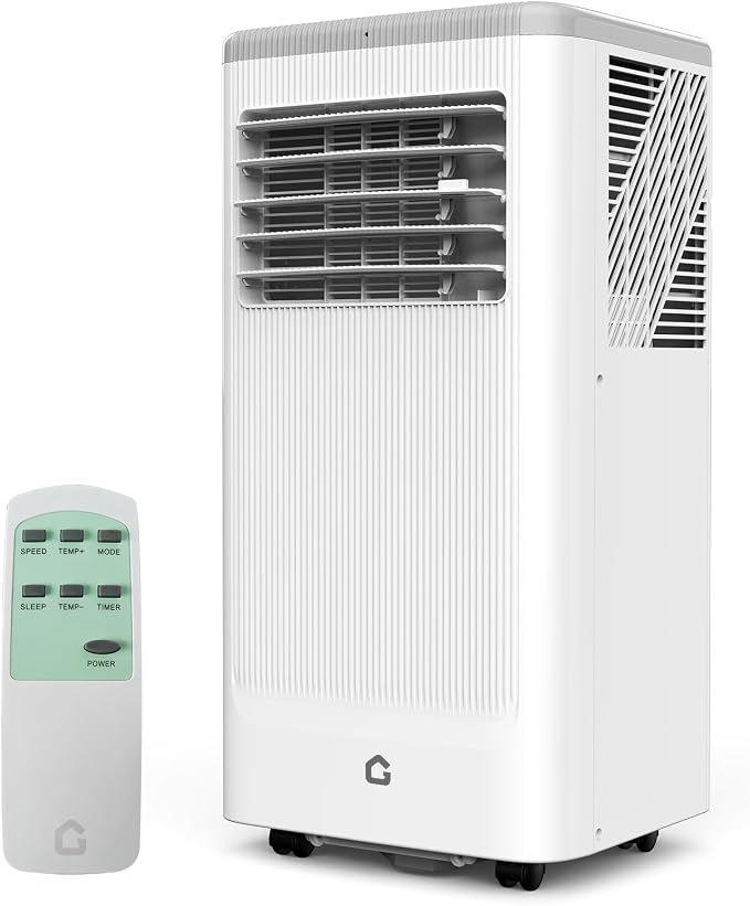 8000 BTUs Portable Air Conditioners, Room Air Conditioner with Remote Control, 3 in-1 Stand Up AC Cooling, Built In