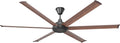 84" Bison Ceiling Fan with LED Light, Black Motor, Walnut Foils, WiFi Smart Control, Extra-Large Room Indoor
