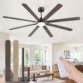 84 Inch Ceiling Fans with Lights, Oil Bronze Modern Ceiling Fan with Remote,Large Farmhouse Indoor & Outdoor Ceiling Fan with