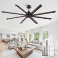 84" Large Industrial Ceiling Fans No light with Aluminum 8 Blades, Commercial Ceiling Fan without Light,Quiet DC Motor, 6