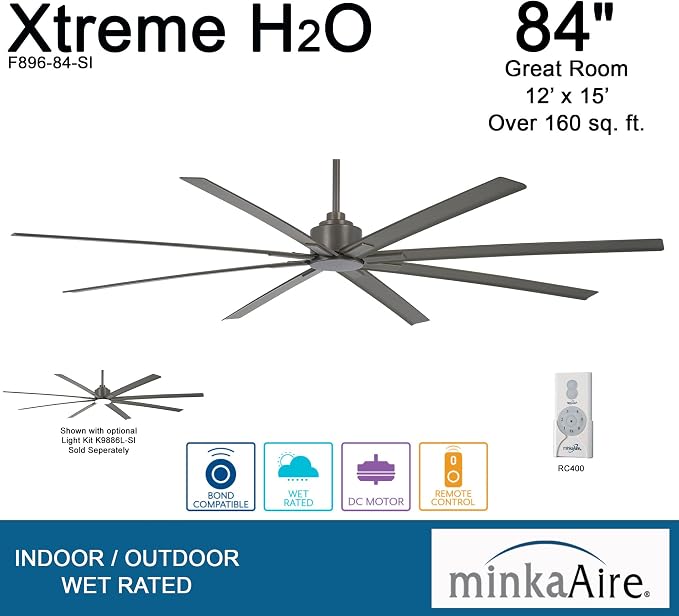 84" OUTDOOR CEILING FAN, alternate product view 4