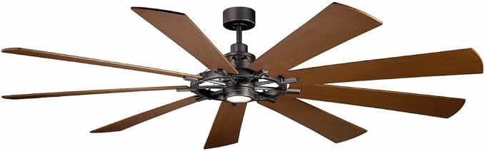 85 inch Gentry LED Ceiling Fan in Weathered Zinc with Reversible Blades, Extra Large, alternate product view 2