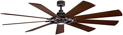85 inch Gentry LED Ceiling Fan in Weathered Zinc with Reversible Blades, Extra Large, alternate product view 5