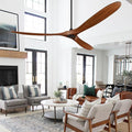 88" Ceiling Fans Without Lights, Wood Ceiling Fan no Light with Remote, Large Outdoor Ceiling Fan for Patio, Porch, Bedroom
