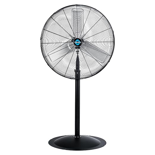 8850 CFM 30 Inch Pedestal Fan Non-Oscillating High Velocity Fan Stationary, 3 Speed 10 FT Cord Metal, Commercial, Industrial