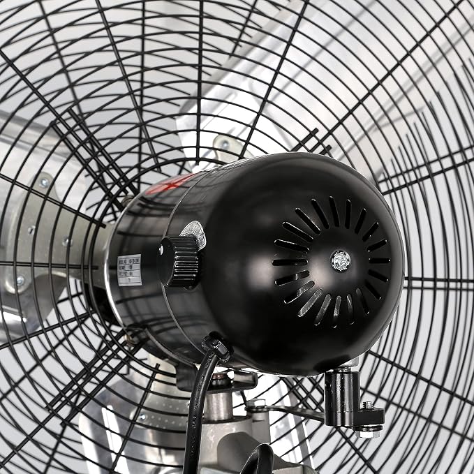 8900 CFM 30" High-Velocity Industrial Pedestal Fan, 3-Speed Heavy Duty Industrial Standing Fan with Metal Aluminum Blades and