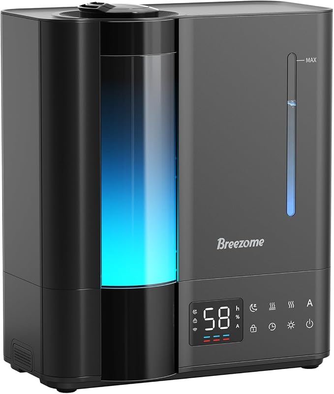 8L Humidifiers for Bedroom, Warm & Cool Mist for Large Room Home, Top Fill Ultrasonic Humidifier, Humidity Sensor, product