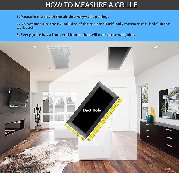 8w X 4"h Never Rust Plastic 2-Way-Vertical Air Supply Register - HVAC Vent Duct Grille - Off White [Outer Dimensions: 9.75"w