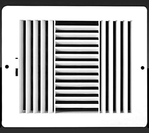 8w X 4" h Never Rust Plastic 3-Way Air Supply Register - HVAC Vent Duct Grille - Off White