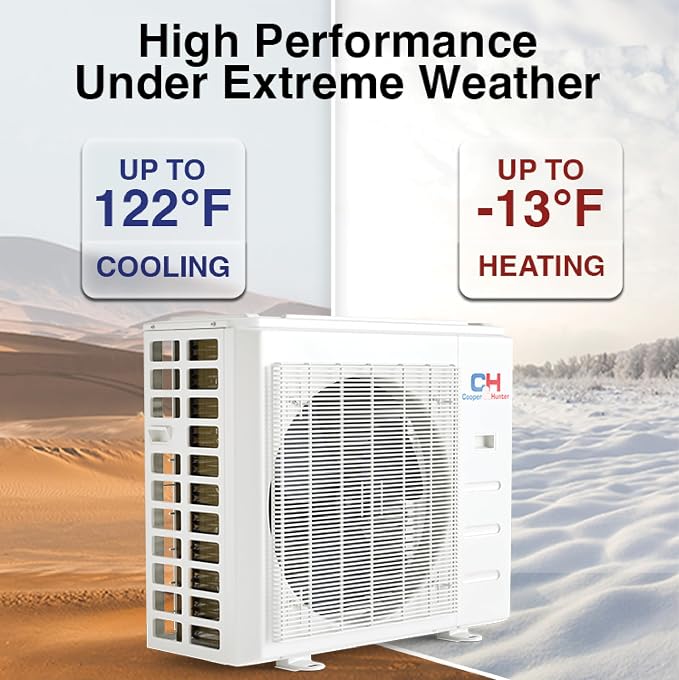 9,000 BTU 230V Black Mini Split AC Heat Pump - 24.6 SEER2 - Smart Kit & 16FT Installation Kit Included, alternate product