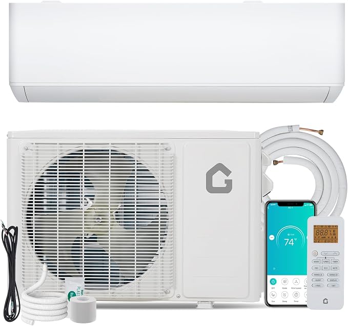 9,000 BTU Mini Split AC/Heating System, 24 SEER2 Smart Air Conditioner w/Heat Pump, alternate product view 2