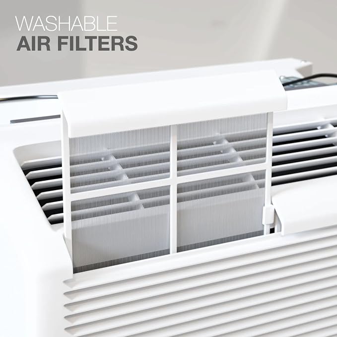 9,000 BTU PTAC Packaged Terminal Air Conditioner & Heat Pump – Built-In 3.5kW Electric Heater – Includes Wireless Smart Kit