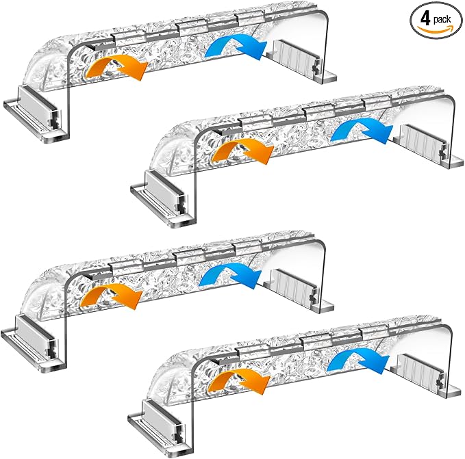 9”-15.5” Adjustable Magnetic Air Deflector with Unique Surface for Sidewall, Ceiling Registers and Vents (4 Pack), product