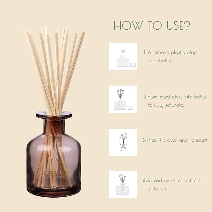 9 Inch Reed Diffuser Sticks, 20pcs Natural Rattan Sticks Oil Diffuser Sticks Diffuser Sticks Refill, alternate product view 6